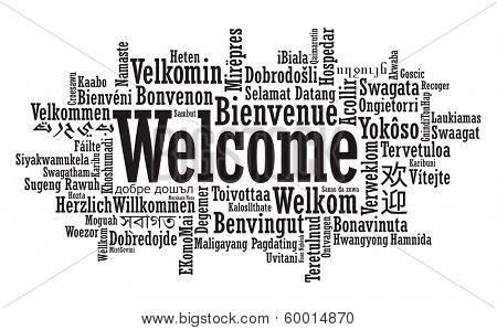 Welcome Tag Cloud in vector format