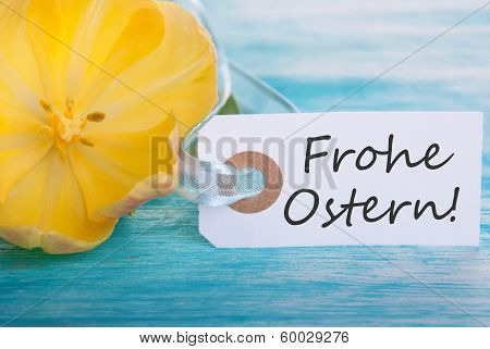 Banner With Frohe Ostern