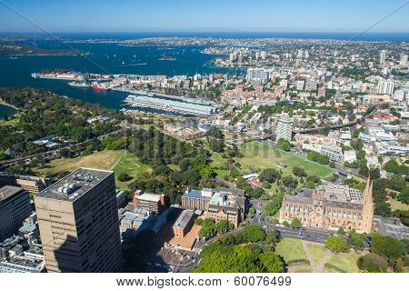 Aerial View of Sydney Looking East