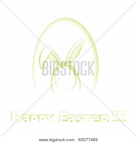 Happy Easter postcard illustration