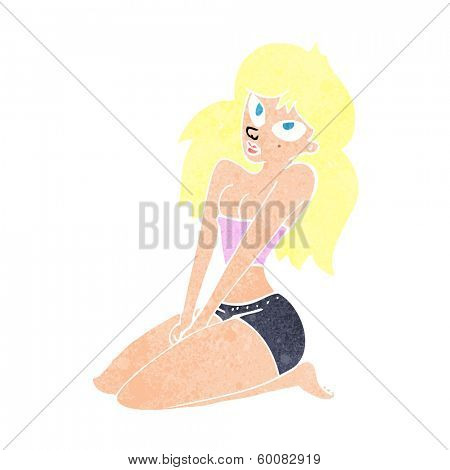 cartoon woman in skimpy clothing