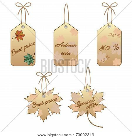 Maple leaf label set