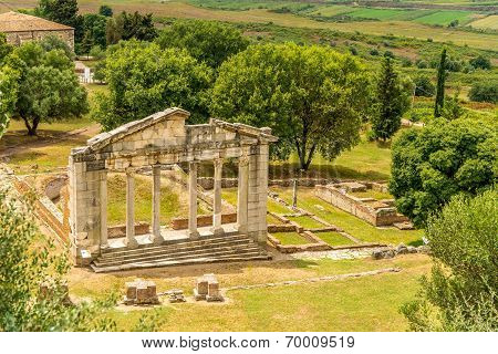 Temple Ruins In Apollonia.