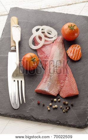 Pink Herring With Tomato And Onion