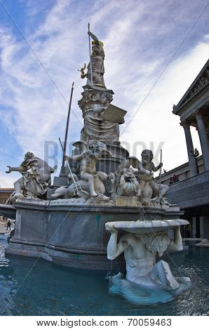 Pallas Athene fountain in front of Austrian Parlament, Vienna