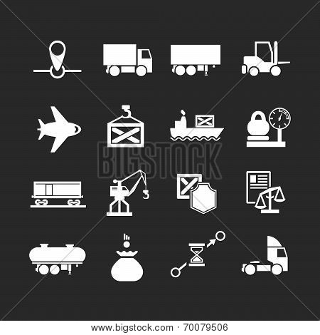 Set Icons Of Logistic