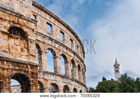 Roman Amphitheatre (arena) In Pula