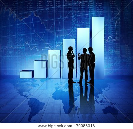Group of Business People on Booming World Economic