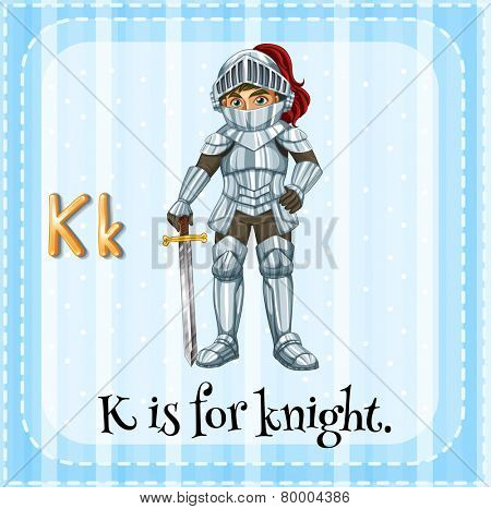 A letter K which stands for knight