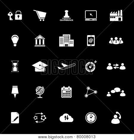 Business Connection Icons On Gray Background
