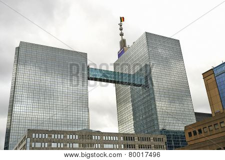 Skybridge Connecting Proximus - Belgacom Tower I And Ii