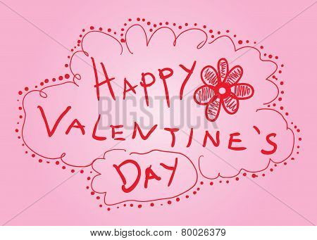 Happy Valentine'S Day Sketck Card