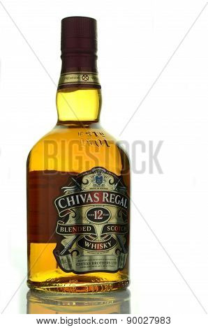 Chivas Regal whisky isolated on white background