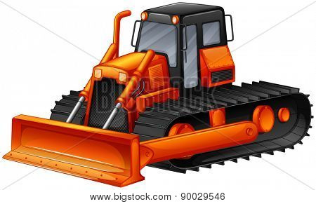 Close up modern design of bulldozer