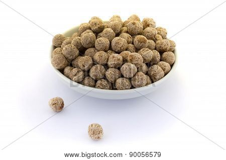 The Oat bran isolated on white backgrounds
