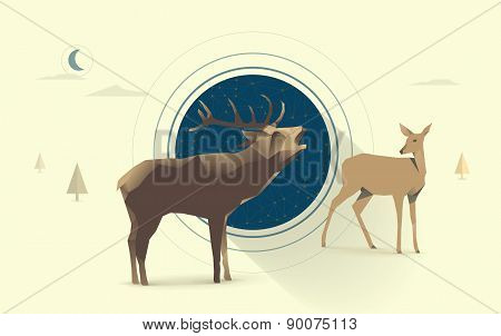 night deer love