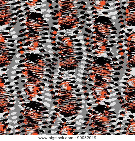 Seamless Vector Pattern, Hand Drawn Brush Textured Image Inspired By The Natural Vegetation Camoufla
