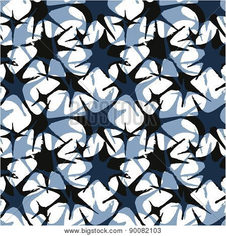 Seamless Vector Stars Shape Pattern, Hand Drawn Watercolor Brush Grunge Textured Image