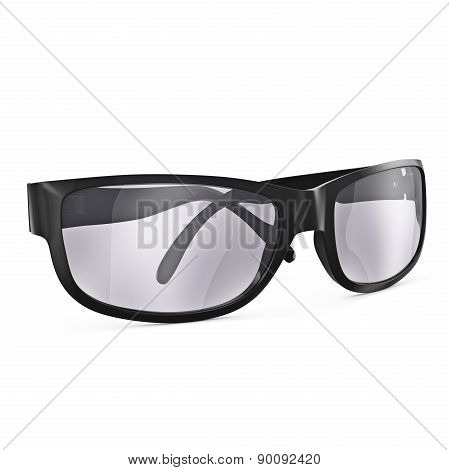 Black framed glasses