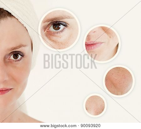 Beauty concept - skin care, anti-aging procedures, rejuvenation, lifting, tightening of facial skin