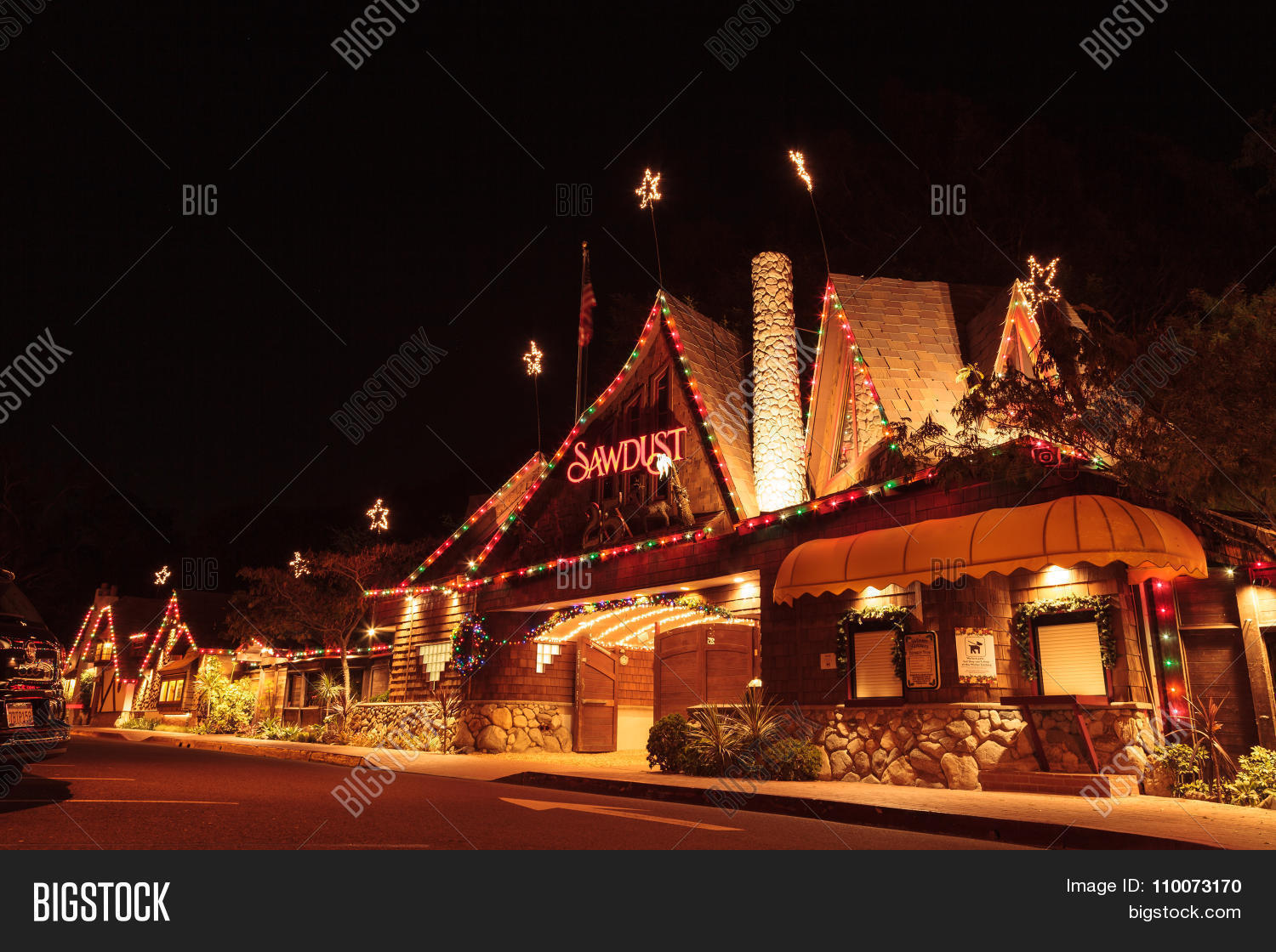 Christmas Holiday Lights Laguna Image Photo Stock Christmas Holiday Lights At The Laguna Sawdust Arts Festival In Beach California