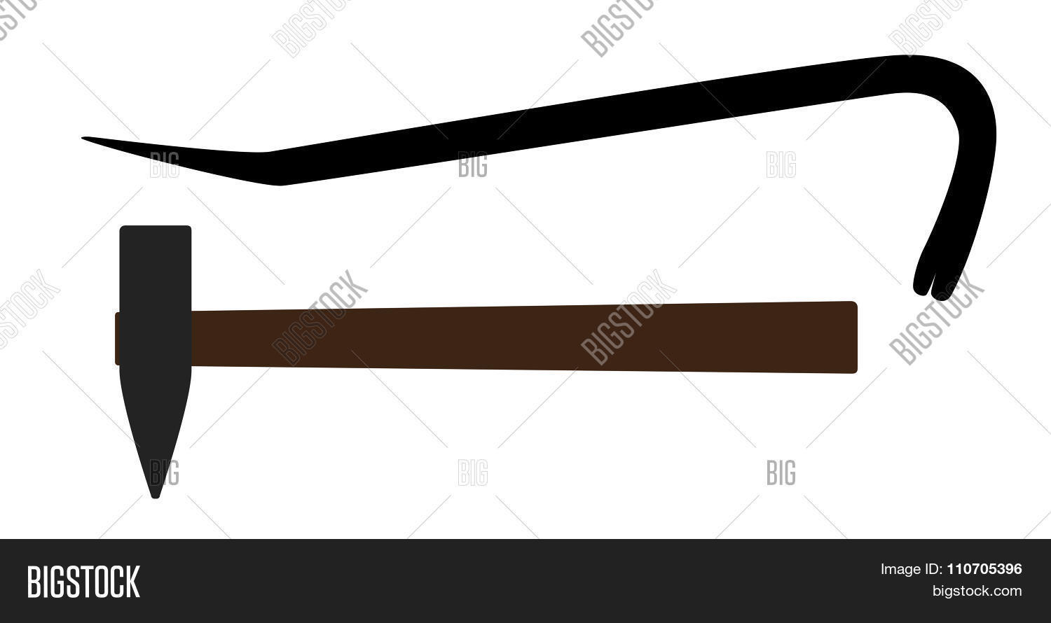 Hammer Crowbar. Vector & Photo (Free Trial) Bigstock