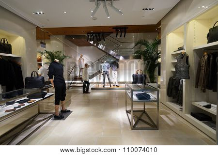 SINGAPORE - NOVEMBER 08, 2015: interior of store in The Shoppes at Marina Bay Sands. The Shoppes at Marina Bay Sands is one of Singapore's largest luxury shopping malls
