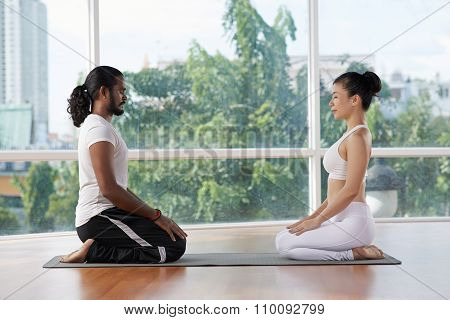 Meditating couple