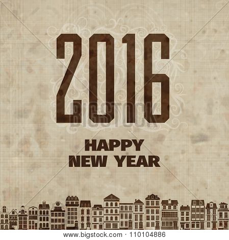 Vintage New Year's Eve Card.