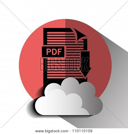 Internet download round icon