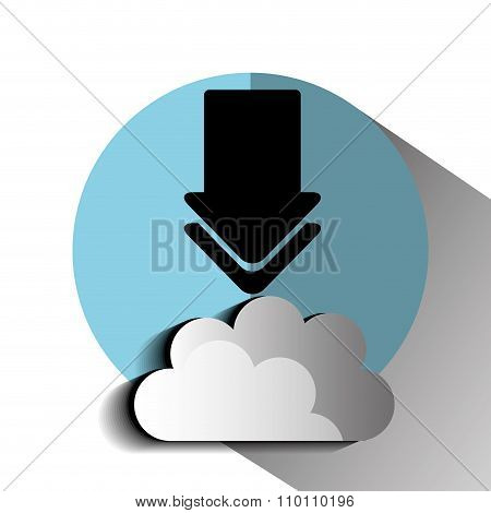 Interner download round icon