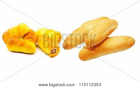 Sausages In The Dough And Buns Hot Dog