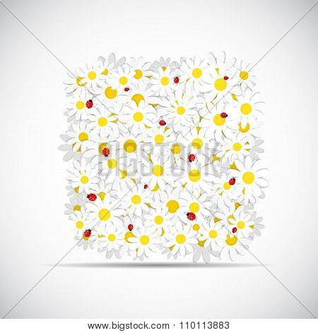 Flora Daisy Design Vector Illustration