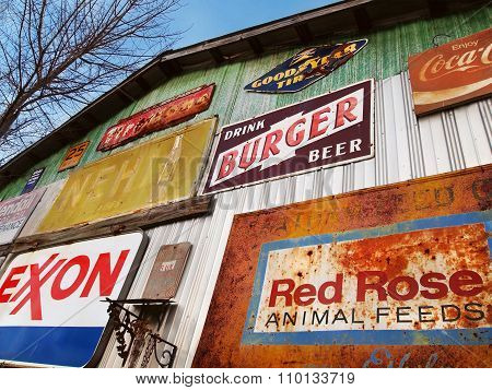Antique Metal Advertising Signs