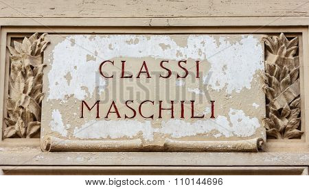 Sign Indicating The Masculine Classes