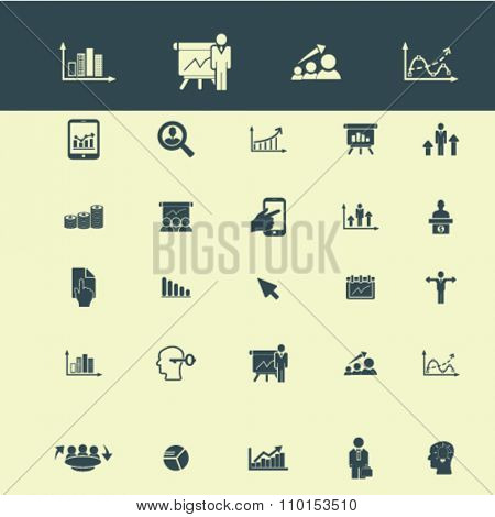 economic statistics, analytics  icons, signs vector concept set for infographics, mobile, website, application 