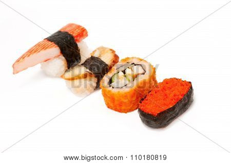 Japanese Sushi Set With Rice