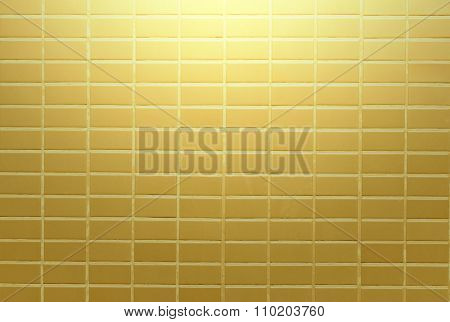 Gold Wall Blick Bright On Background Texture.