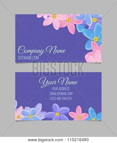 Floral card template
