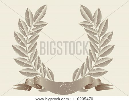 Retro laurel wreath