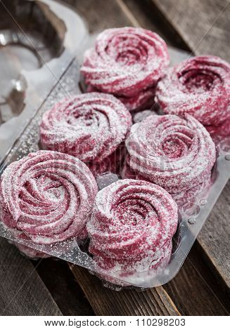 Homemade Blueberry Zefir (marshmallows)