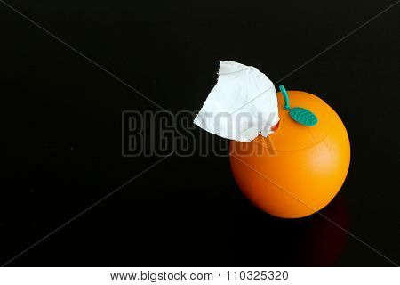 Tissue box orange