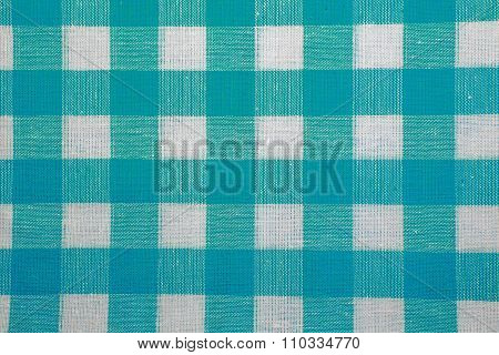 The Texture Of Checkered Fabric As A Background.
