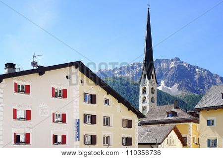 Medieval Town Centre. Zuoz