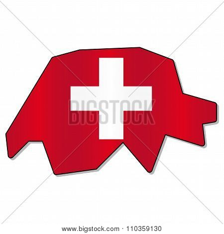 Switzerland flag map