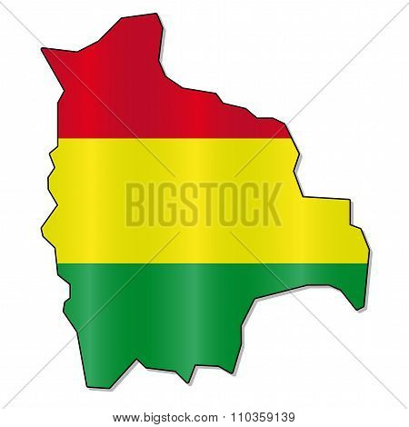 Bolivian flag map