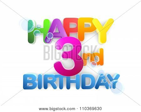 Happy 3Rd Birthday Title, Light
