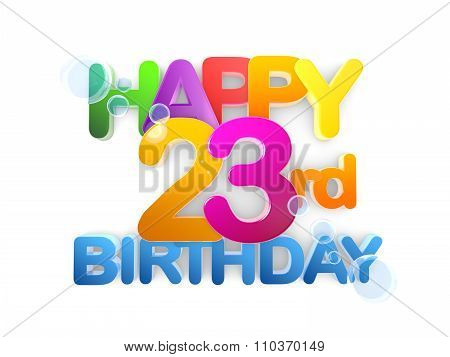 Happy 23Rd Birthday Title, Light
