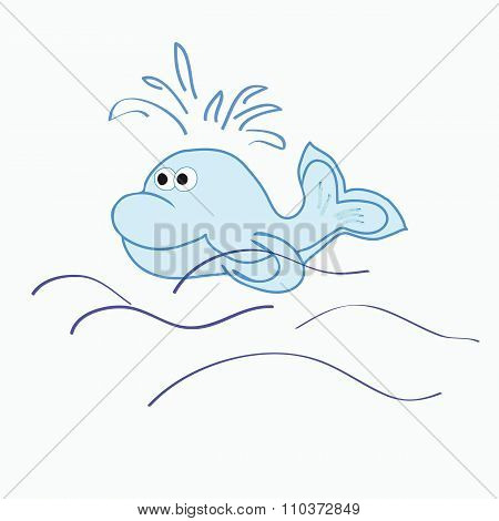 Whale With Water Fountain