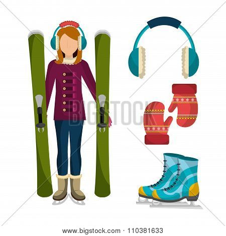 Winter fashion clothes and accesories